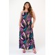 Dress maxi sleeveless tied strap floral