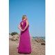 Dress sleeveless with cut out back elastic viscose violet