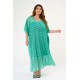 Lace kaftan dress with removable petticoat Celadon Green