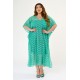 Lace kaftan dress with removable petticoat Celadon Green