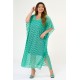 Lace kaftan dress with removable petticoat Celadon Green