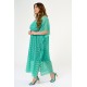 Lace kaftan dress with removable petticoat Celadon Green