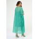 Lace kaftan dress with removable petticoat Celadon Green