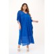 Lace kaftan dress with removable petticoat royal blue