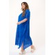 Lace kaftan dress with removable petticoat royal blue