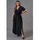 Dress maxi wrap lurex black