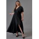 Dress maxi wrap lurex black