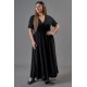 Dress maxi wrap lurex black