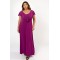 Dress maxi viscose ruffled with criss crossed back violet