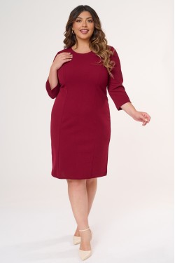 Dress midi crepe cherry 