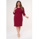 Dress midi crepe cherry 