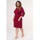 Dress midi crepe cherry 