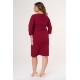 Dress midi crepe cherry 