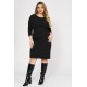 Dress midi crepe black