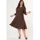 Dress clos  midi Crep Brown