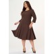 Dress clos  midi Crep Brown