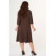 Dress clos  midi Crep Brown