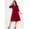 Dress clos  midi Crep Bordeaux