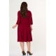 Dress clos  midi Crep Bordeaux