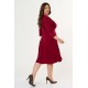 Dress clos  midi Crep Bordeaux