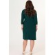 Dress midi crepe with pleats in the front Cypressgreen