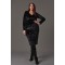 Dress velvet pencil v neck black