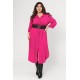 Shirt dress viscose fuchsia