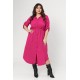 Shirt dress viscose fuchsia