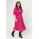 Shirt dress viscose fuchsia