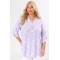 Bluse V Ausschnitt Viskose Floral Violett