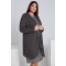 Cardigan with  pointed ending charcoal grey 